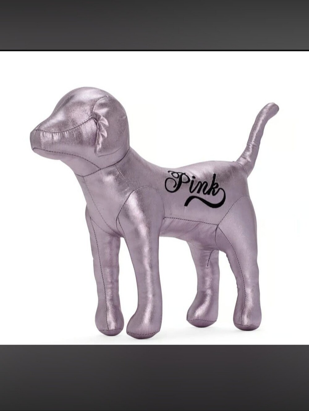Nip Victoria's Secret Pink Limited Ed Metallic Dog with Embroidered Logo